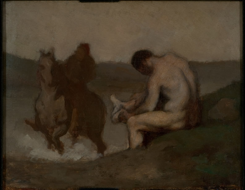 Baignade (L'Abreuvoir) - Honoré Daumier