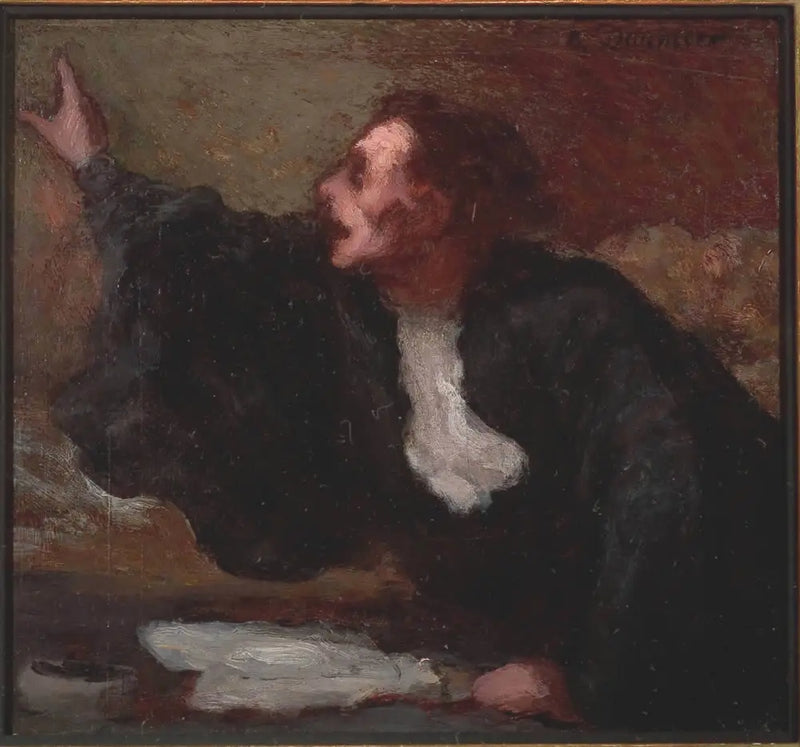 Advokat som argumenterer - Honoré Daumier