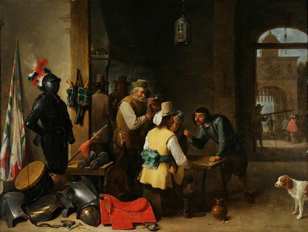 L’intérieur d’une salle de garde - David Teniers le Jeune - Alpha Reproduction