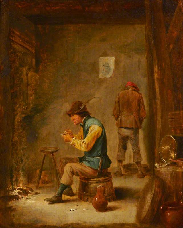 Un paysan remplissant sa pipe - David Teniers le Jeune