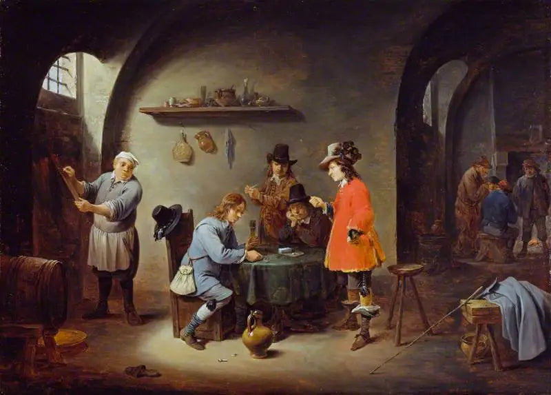 Scène de jeu dans une auberge - David Teniers le Jeune - Alpha Reproduction
