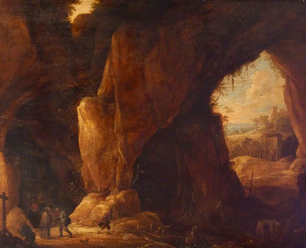 Un sanctuaire dans une grotte - David Teniers le Jeune - Alpha Reproduction