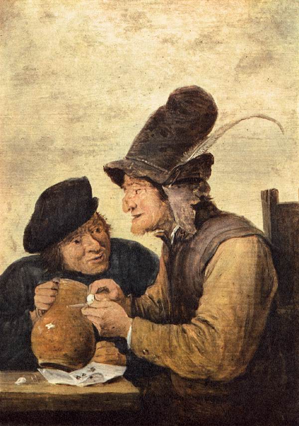 Deux paysans (fumeur et buveur) - David Teniers le Jeune