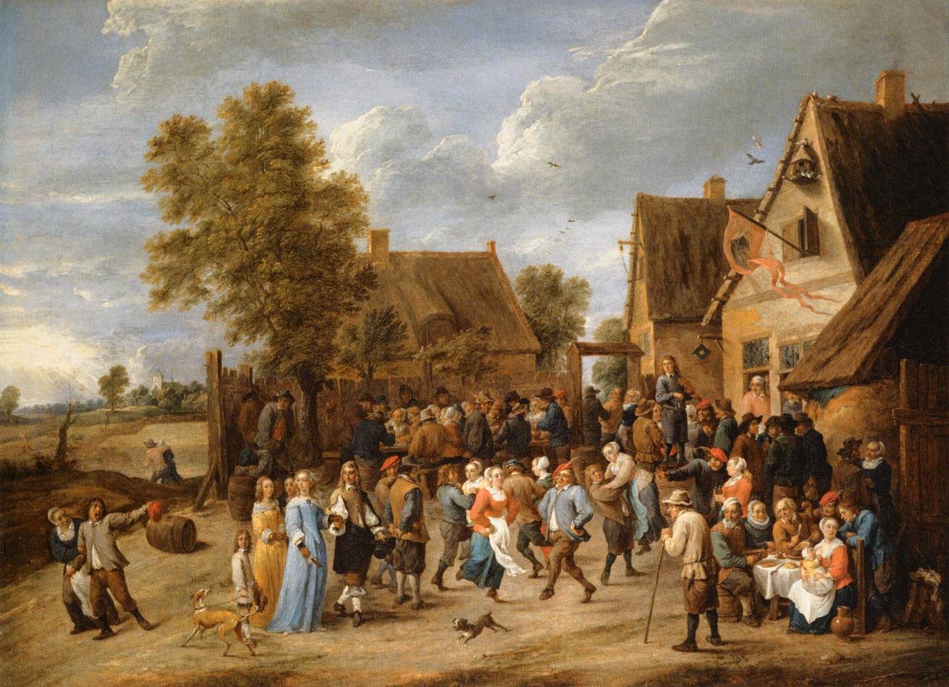 Fête villageoise avec couple aristocratique - David Teniers le Jeune