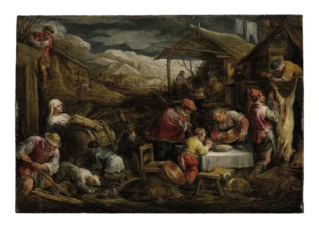Une allégorie de l’hiver - David Teniers le Jeune - Alpha Reproduction