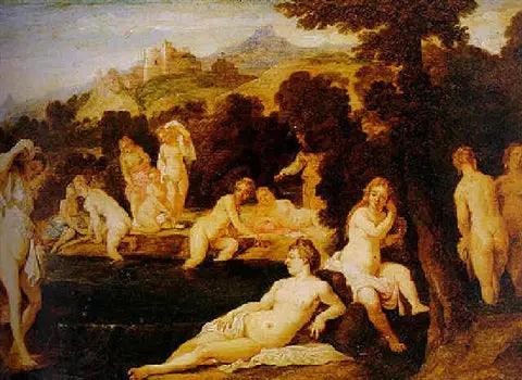 Nymphes au bain - David Teniers le Jeune - Alpha Reproduction