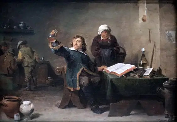 Médecin de village examinant un échantillon d’urine - David Teniers le Jeune - Alpha Reproduction
