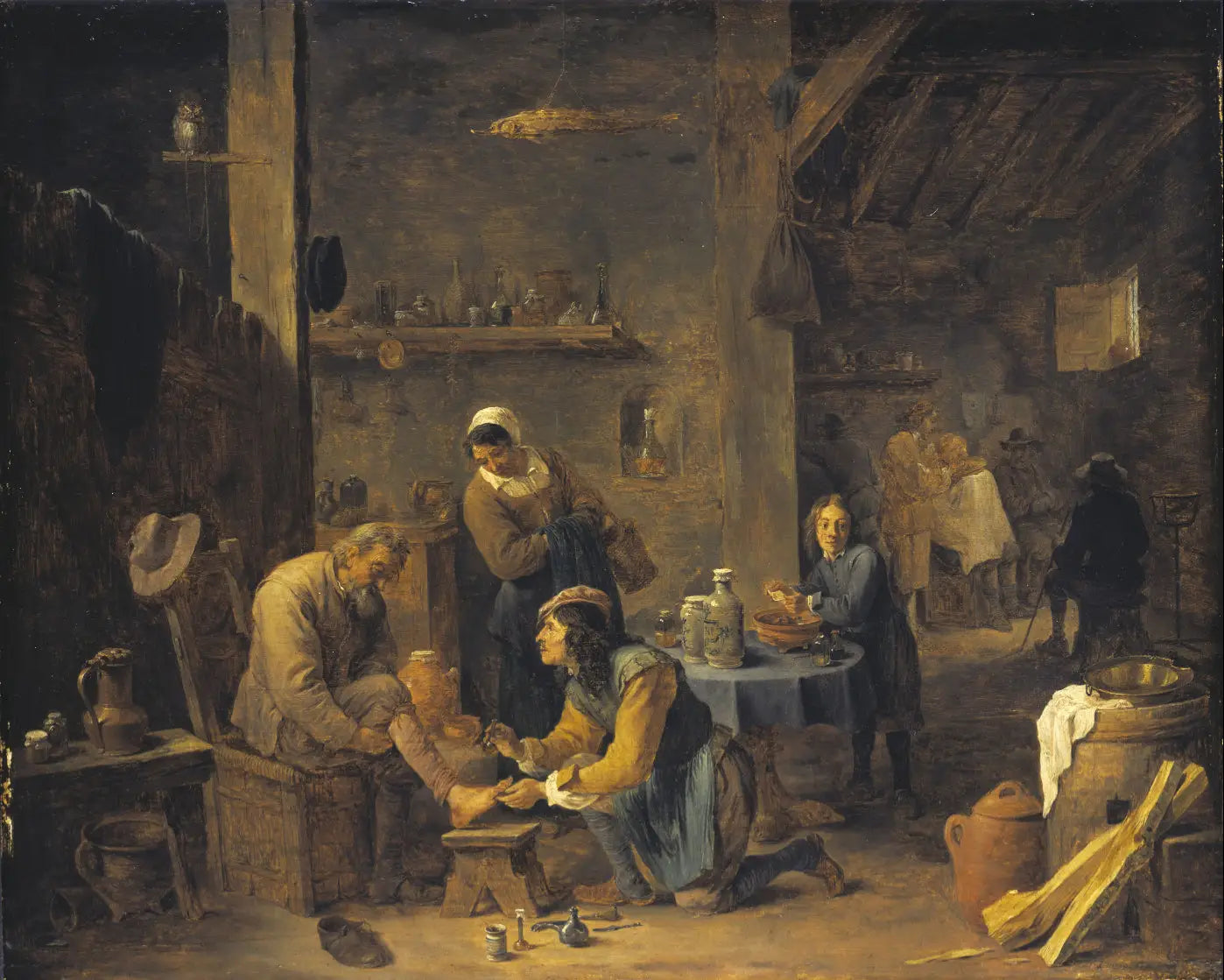 Médecin de village rendant visite à un patient - David Teniers le Jeune - Alpha Reproduction