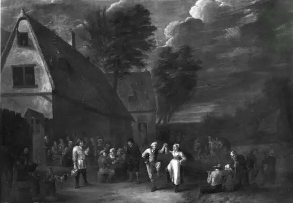 paysans dansant à la taverne - David Teniers le Jeune - Alpha Reproduction