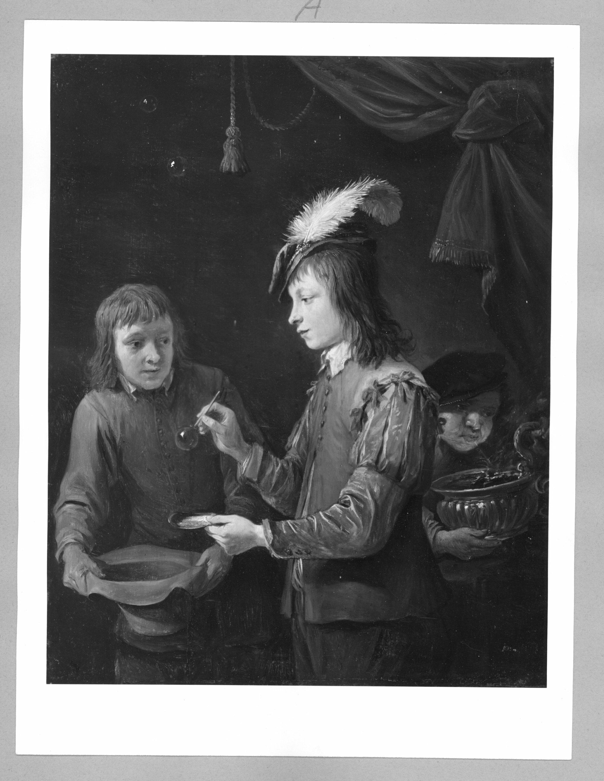 garçon soufflant des bulles - David Teniers le Jeune