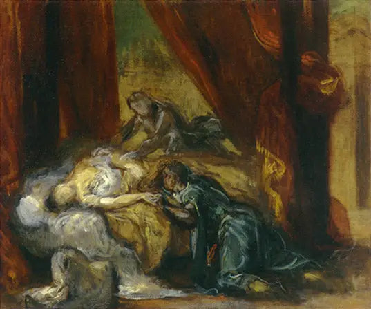 Reproduction du tableau « La mort de Desdémone - Eugène Delacroix » par Alpha Reproduction en peinture à l’huile