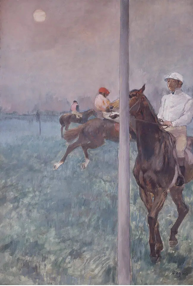 Jockeyer før løpet - Edgar Degas