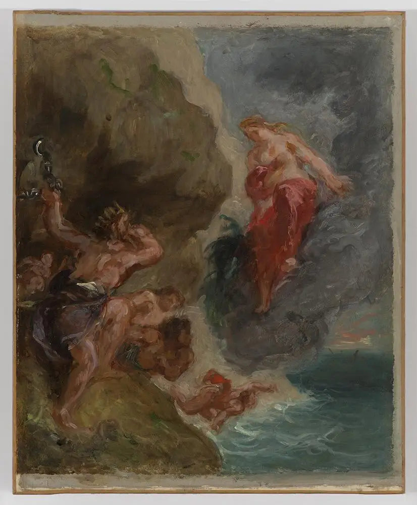 Reproduction du tableau « L'Hiver. Junon implore Éole - Eugène Delacroix » par Alpha Reproduction en peinture à l’huile