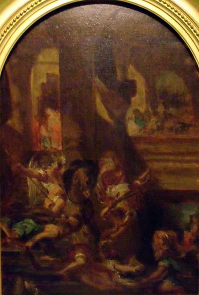 Reproduction du tableau « Héliodore chassé du temple - Eugène Delacroix » par Alpha Reproduction en peinture à l’huile