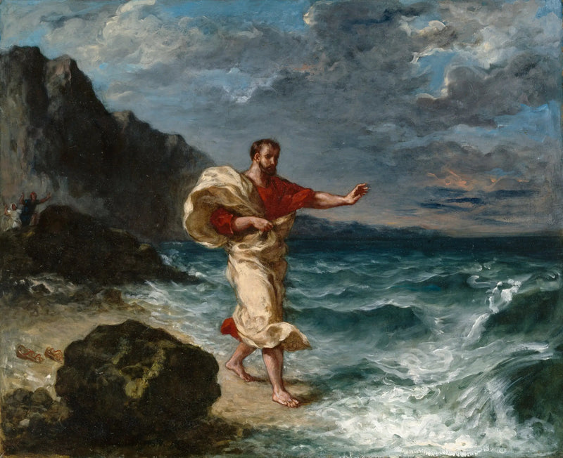 Demosthenes ved havet - Eugène Delacroix