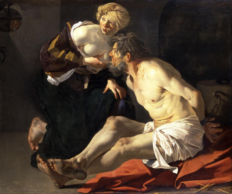 Charité romaine, Cimon et Pero - Dirck van Baburen