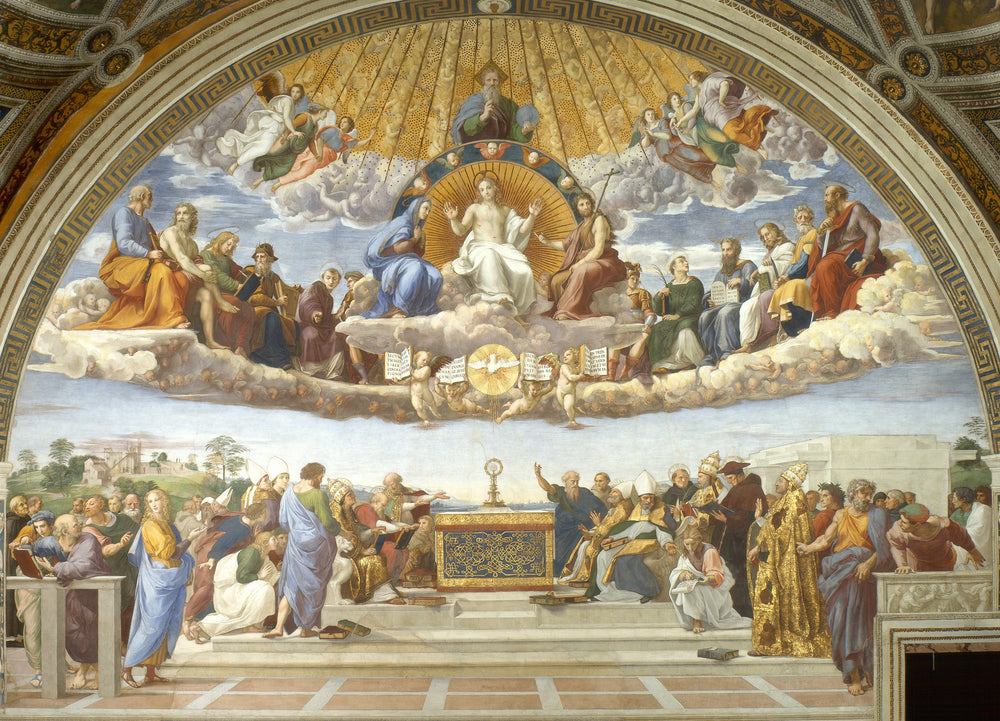 La Dispute du Saint-Sacrement - Raphaël Sanzio image 1 reproduction d’œuvre d’art à l’huile