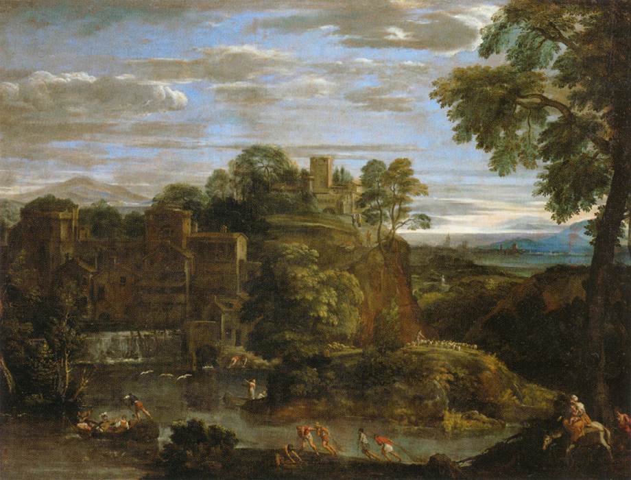 Paysage avec la fuite en Égypte - Domenichino - Alpha Reproduction