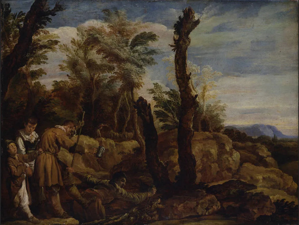 Des aveugles guidant des aveugles - Domenico Fetti image 1 reproduction d’œuvre d’art à l’huile