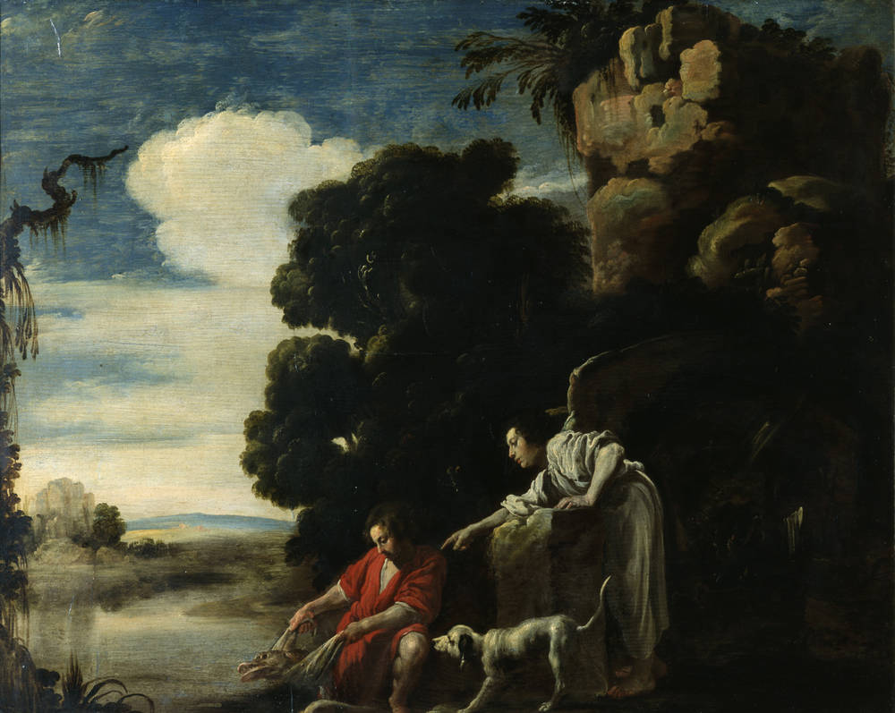 Tobie et l'Ange - Domenico Fetti image 1 reproduction artisanale de tableau