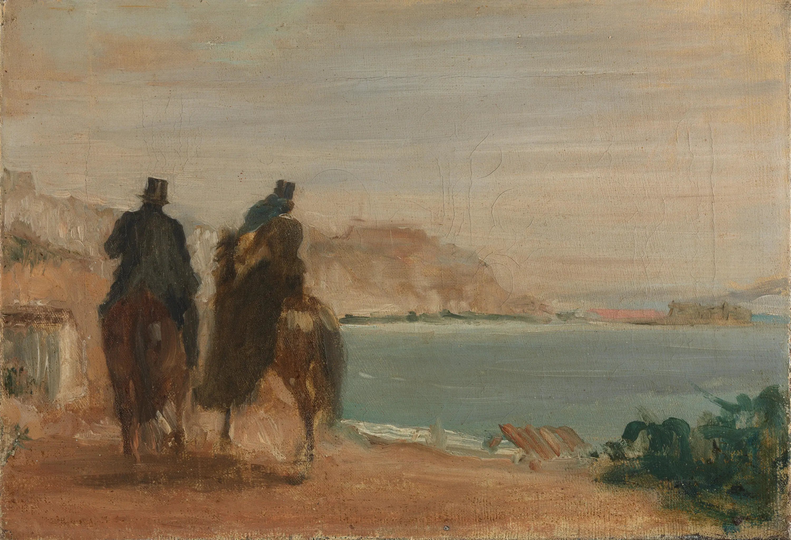 Reproduction du tableau « Promenade au bord de la mer - Edgar Degas » par Alpha Reproduction en peinture à l’huile
