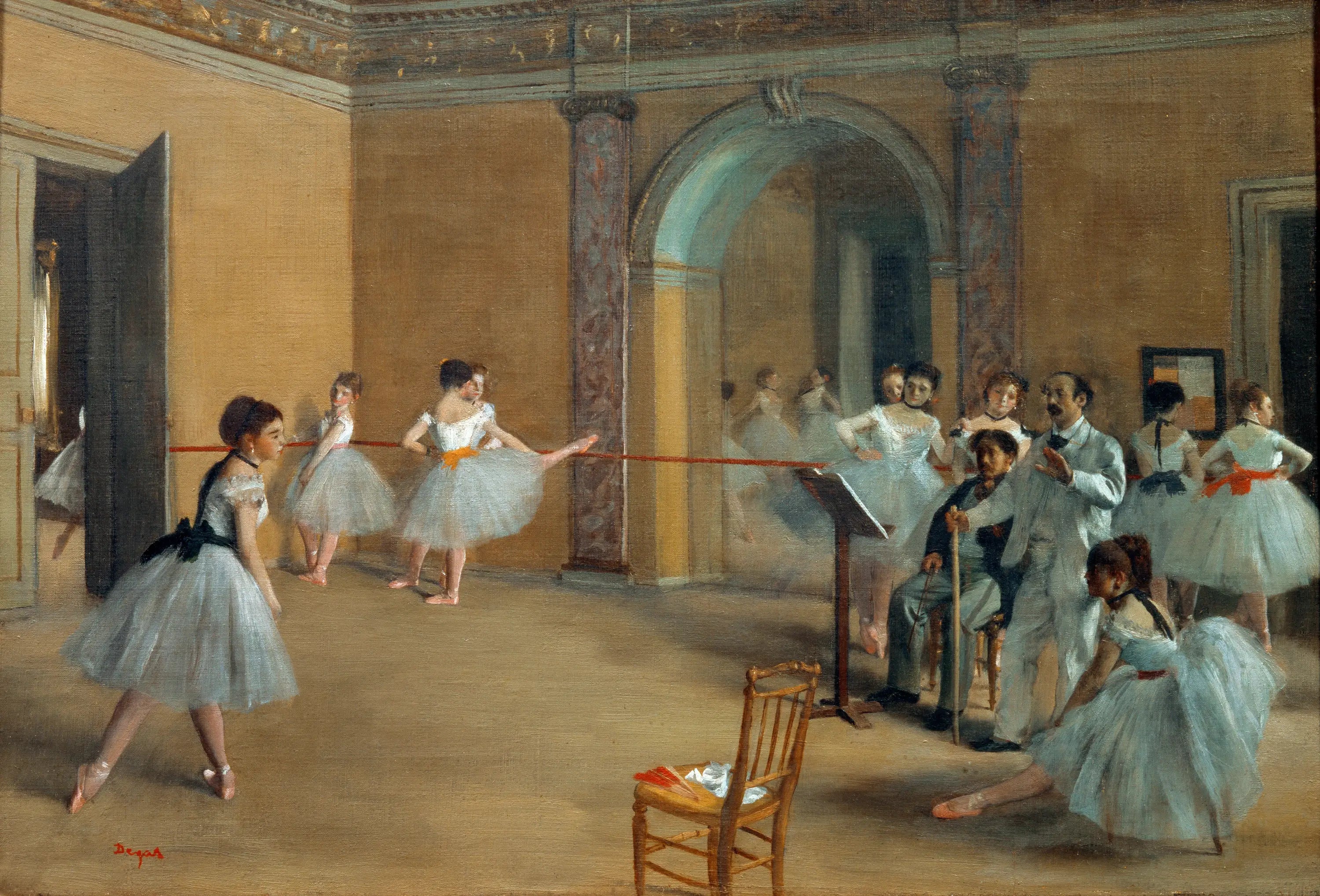 Reproduction du tableau « Le Foyer de la danse à l'Opéra de la rue Le Peletier - Edgar Degas » par Alpha Reproduction en peinture à l’huile
