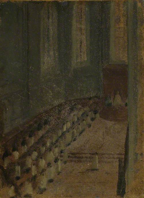 Reproduction du tableau « Cérémonie d'ordination dans la Cathédrale de Lyon - Edgar Degas » par Alpha Reproduction en peinture à l’huile