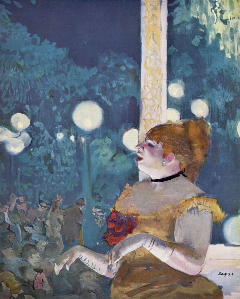 På kafe-konsert. Hunden sang - Edgar Degas