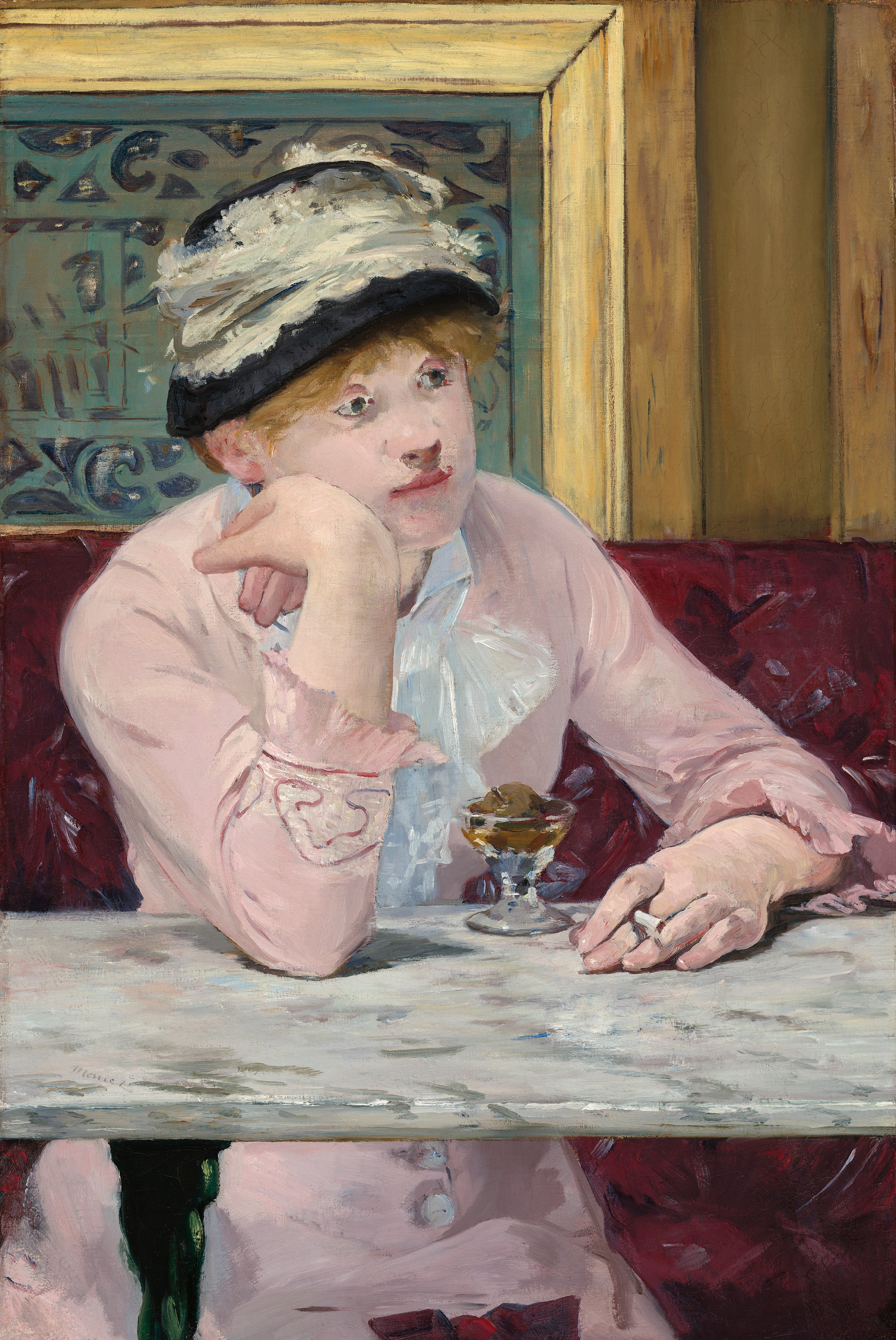 Reproduction du tableau « La Prune - Édouard Manet » par Alpha Reproduction en peinture à l’huile