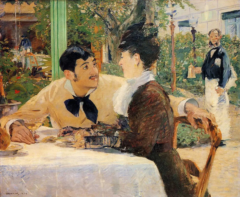 Hos far Lathuille, utendørs - Édouard Manet