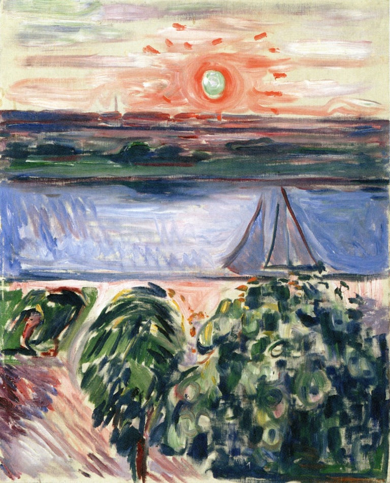 Reproduction du tableau « canal au soleil couchant - Edvard Munch » par Alpha Reproduction en peinture à l’huile