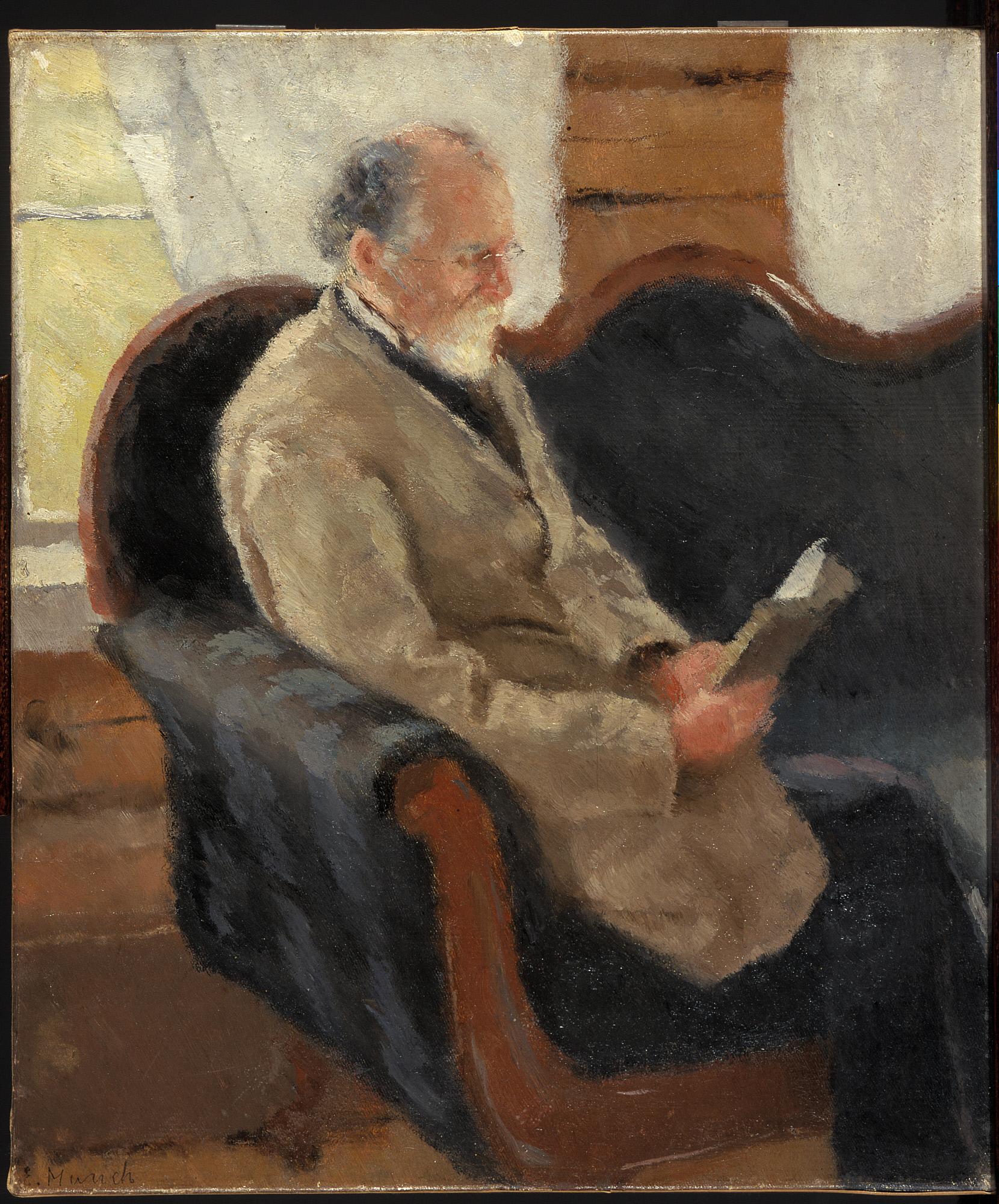 Reproduction du tableau « Christian Munch sur le canapé - Edvard Munch » par Alpha Reproduction en peinture à l’huile