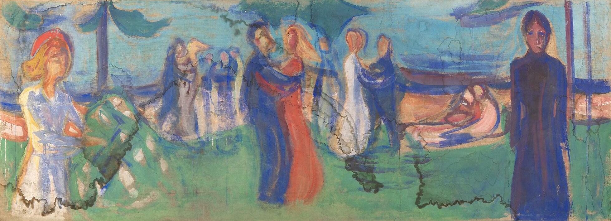 Reproduction du tableau « Danse près de la mer - Edvard Munch » par Alpha Reproduction en peinture à l’huile