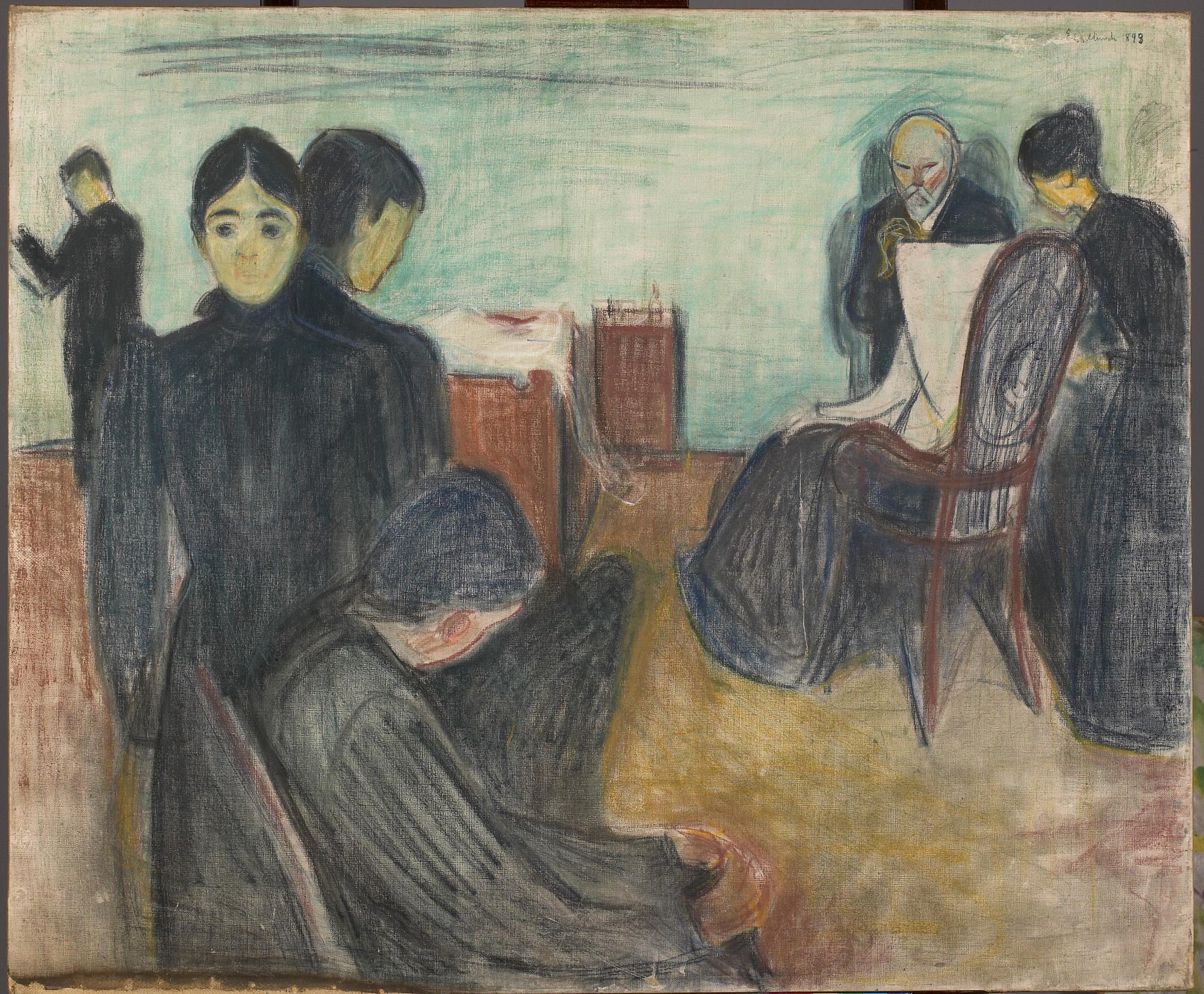 Reproduction du tableau « La Mort dans la chambre du malade - Edvard Munch » par Alpha Reproduction en peinture à l’huile