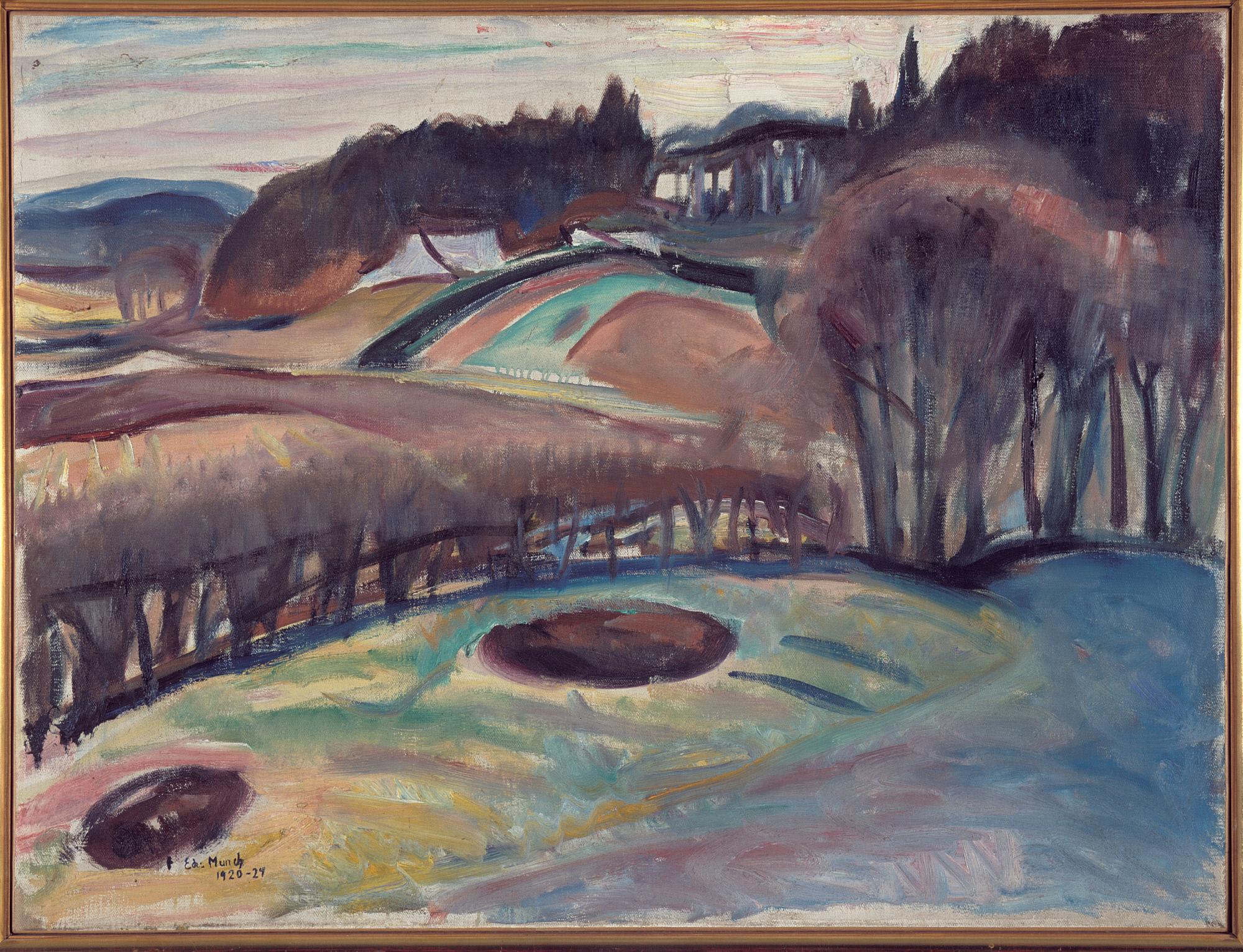 Reproduction du tableau « Champs au printemps - Edvard Munch » par Alpha Reproduction en peinture à l’huile