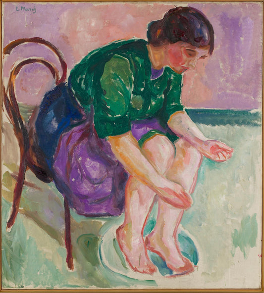 Reproduction du tableau « bain de pieds - Edvard Munch » par Alpha Reproduction en peinture à l’huile