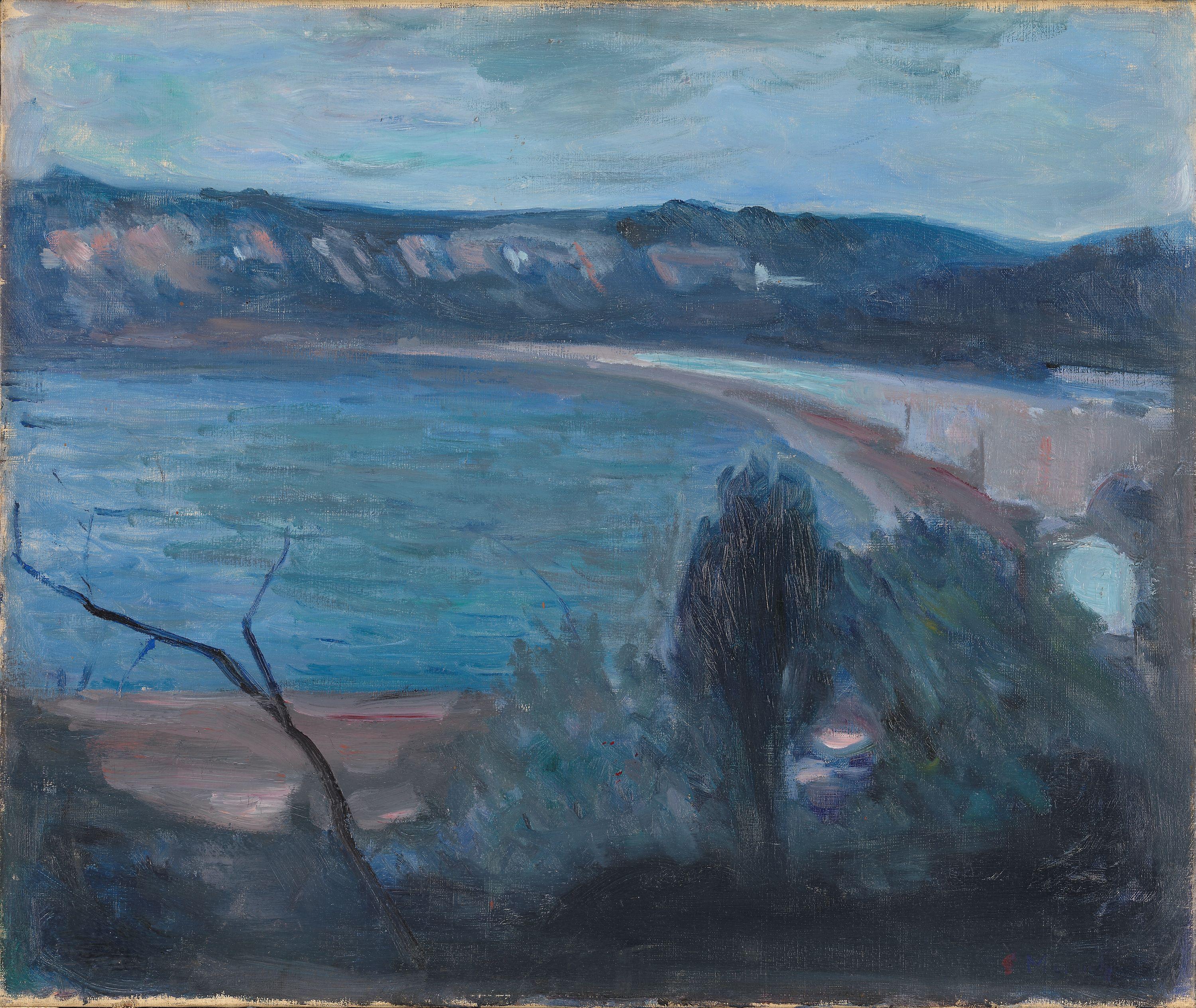 Reproduction du tableau « Clair de lune près de la Méditerranée - Edvard Munch » par Alpha Reproduction en peinture à l’huile
