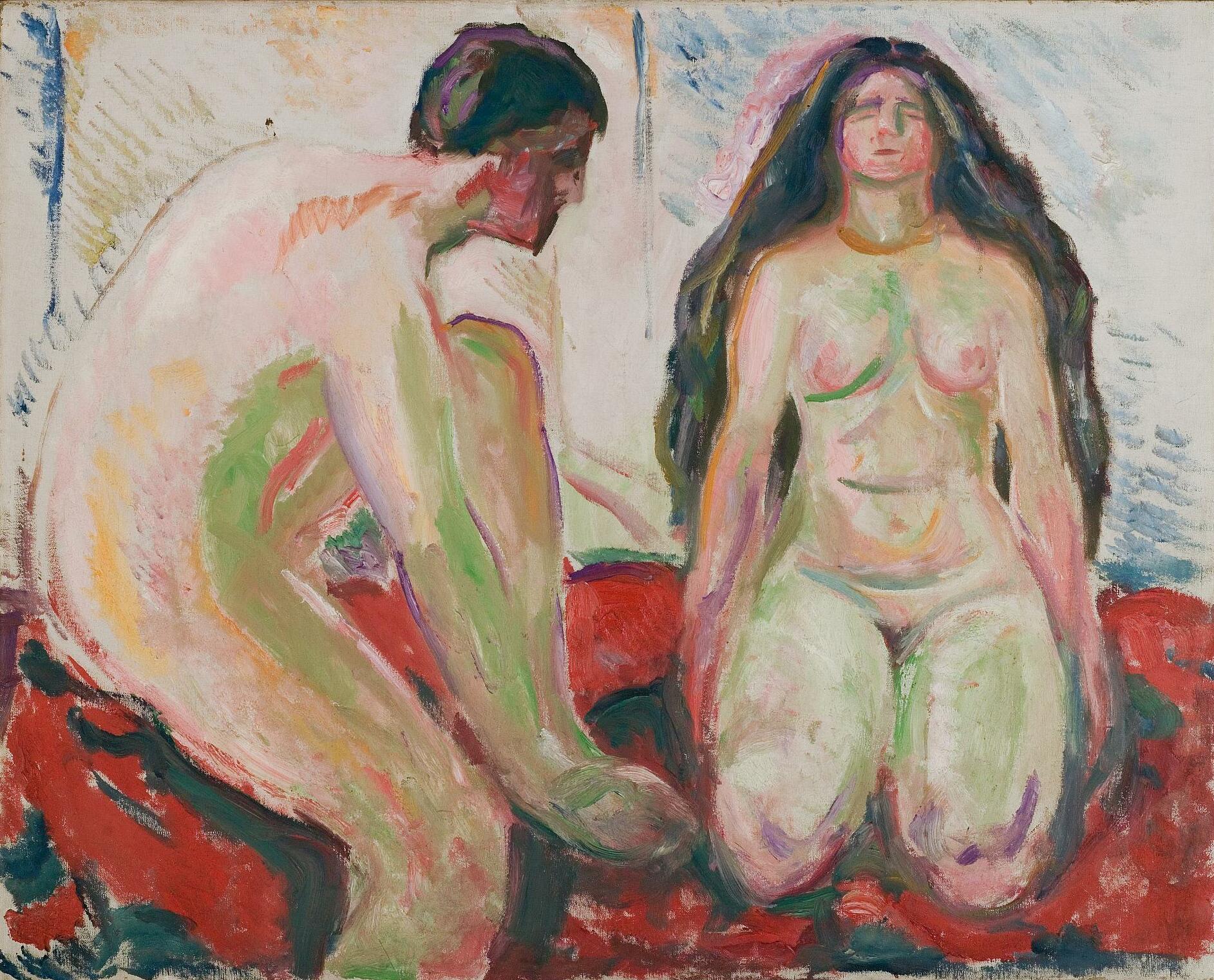 Reproduction du tableau « Homme et Femme nus - Edvard Munch » par Alpha Reproduction en peinture à l’huile