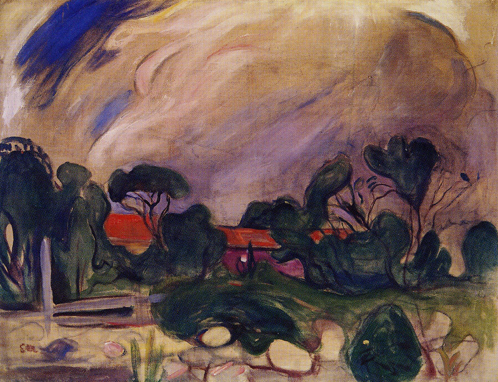 Reproduction du tableau « Paysage d'orage - Edvard Munch » par Alpha Reproduction en peinture à l’huile
