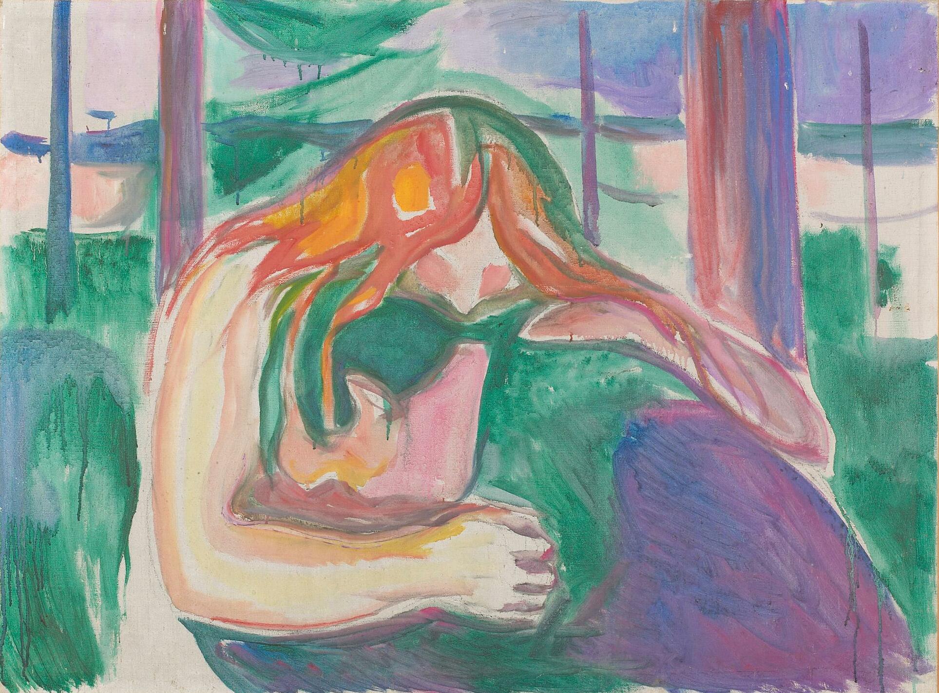 Reproduction du tableau « Vampire - Edvard Munch » par Alpha Reproduction en peinture à l’huile