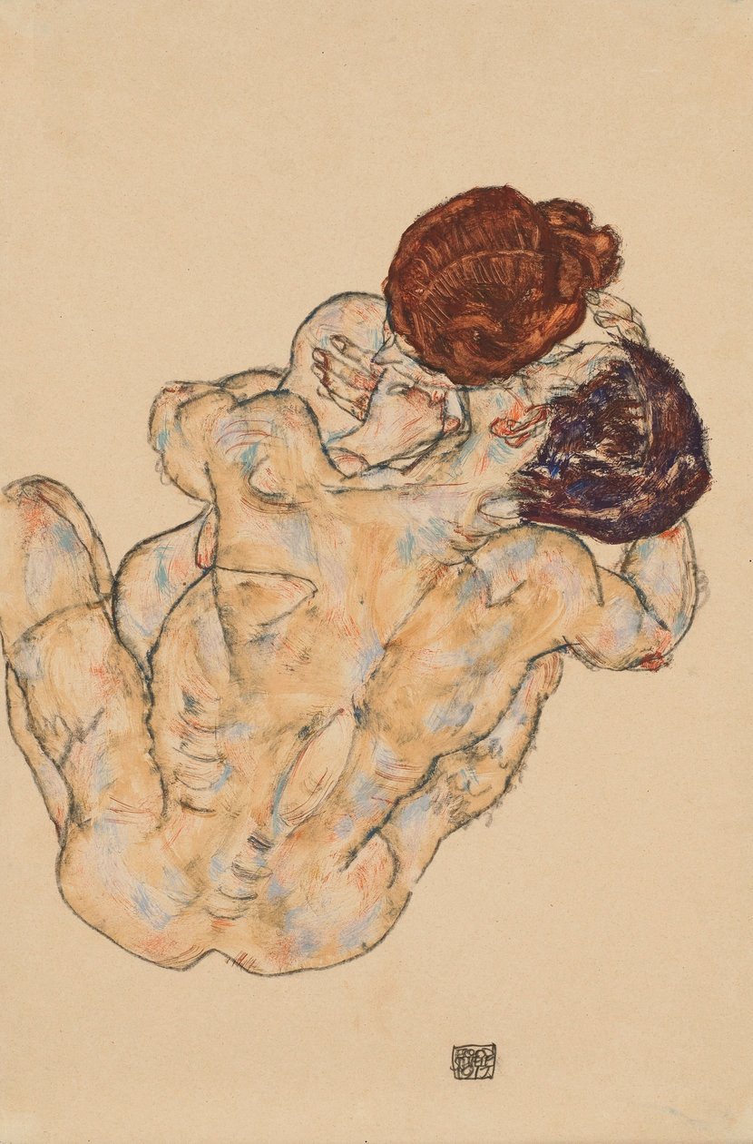 💞 Mann og Kvinne (Omfavnelse) – Egon Schiele (1917)