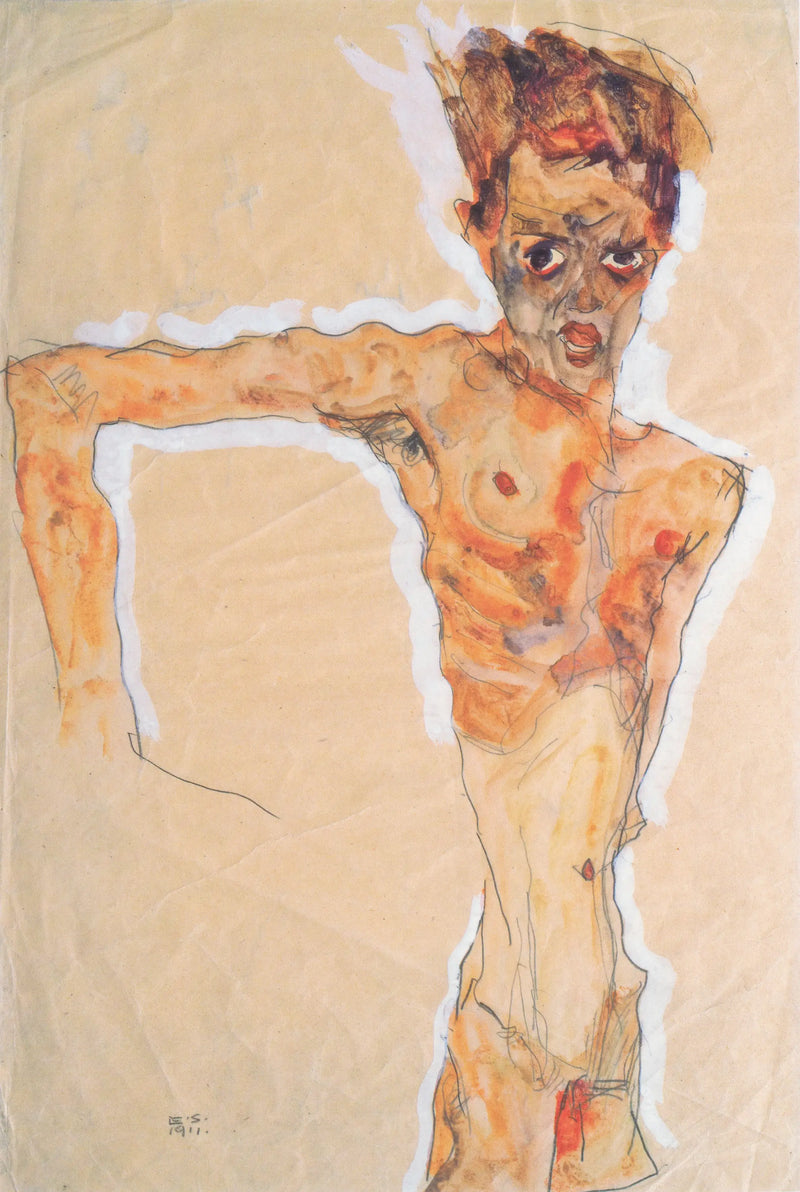Selvportrett - Egon Schiele
