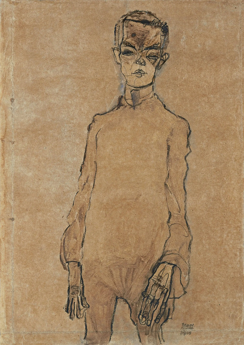 Selvportrett - Egon Schiele