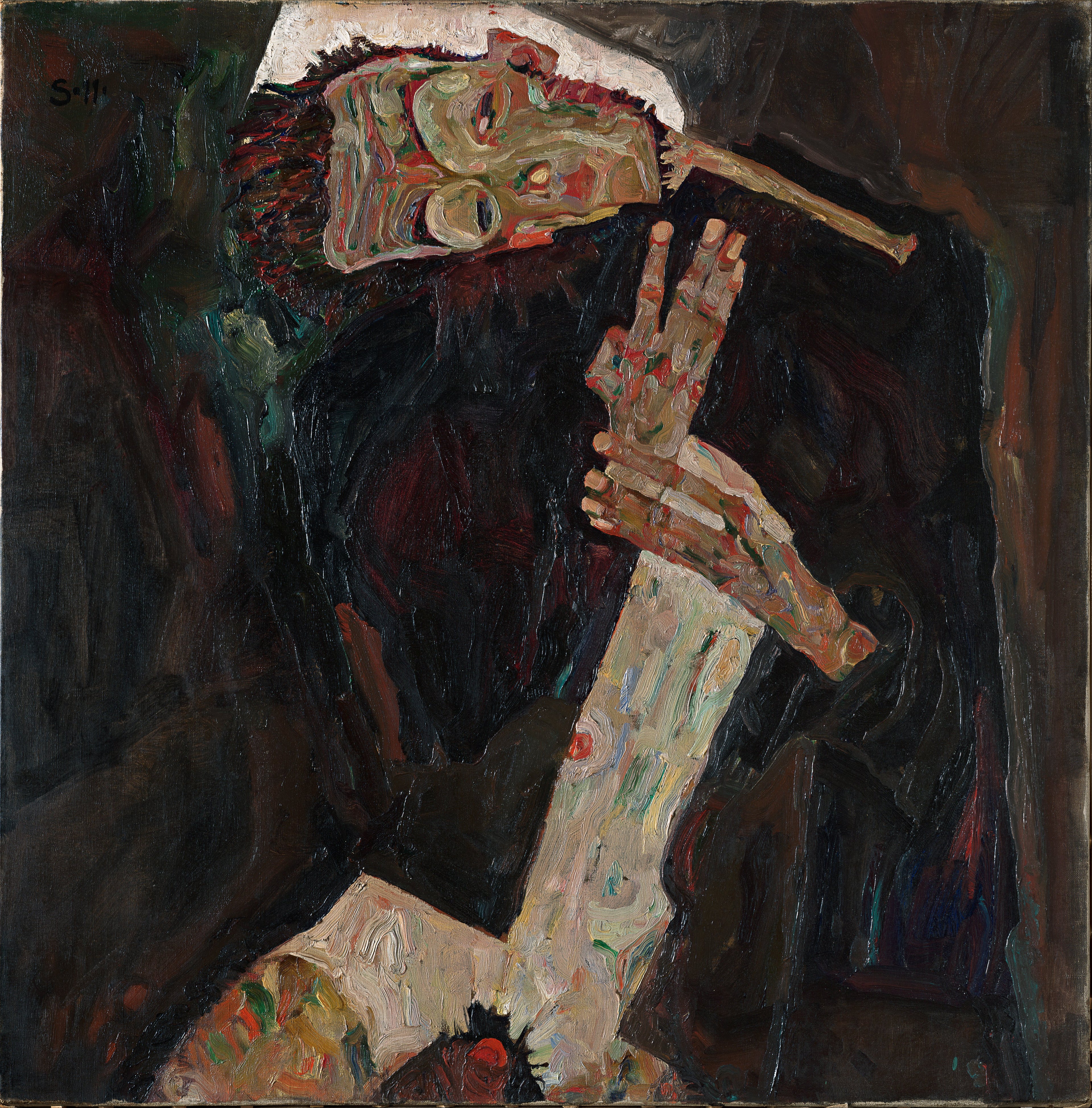Reproduction du tableau « Le parolier - Egon Schiele » par Alpha Reproduction en peinture à l’huile