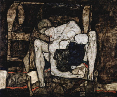 Reproduction du tableau « Mère aveugle, ou La Mère - Egon Schiele » par Alpha Reproduction en peinture à l’huile