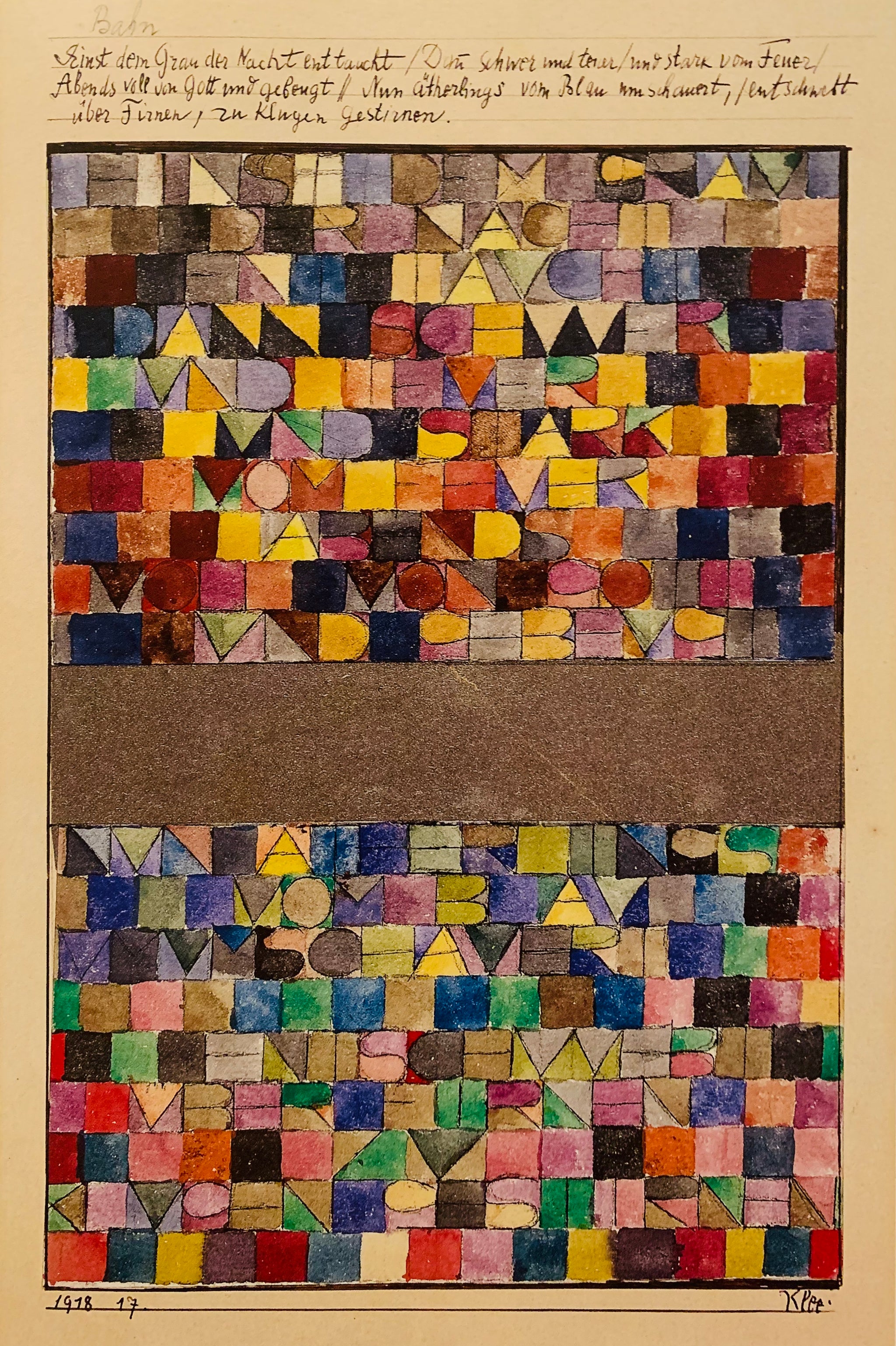 Jadis surgi du gris de la nuit… — Paul Klee