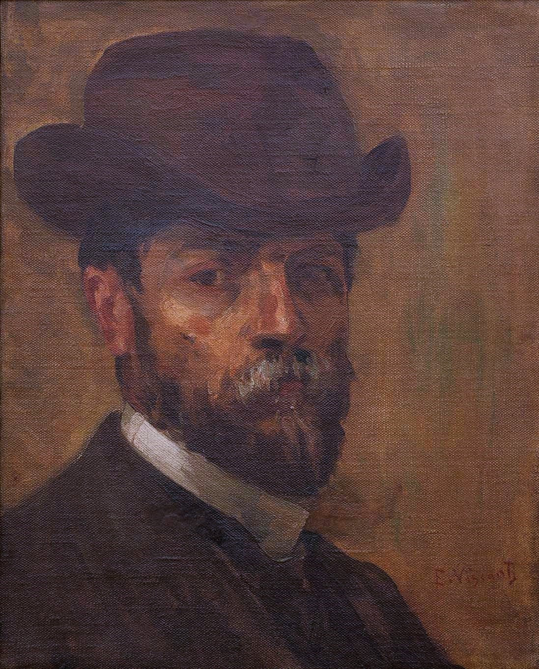 Autorretrato com chapéu c.1913 - Eliseu Visconti