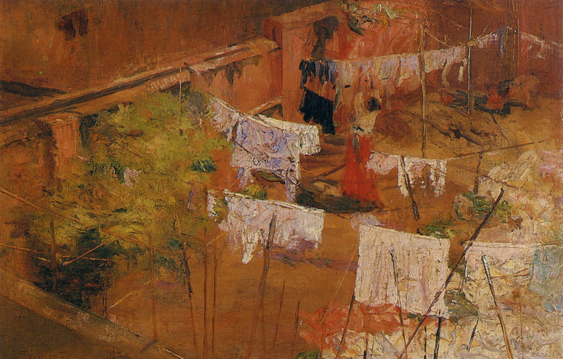 Estendendo roupa - Eliseu Visconti