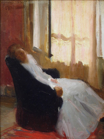 Moça recostada - Estudo para “A convalescente” - Eliseu Visconti