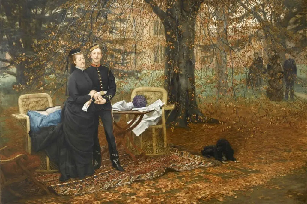 L’Impératrice Eugénie et le Prince impérial dans le parc de Camden Place - James Tissot - Alpha Reproduction